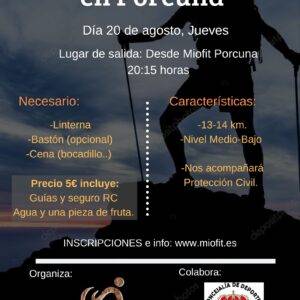 RUTA NOCTURNA - 20 DE AGOSTO (INSCRIPCIONES ABIERTAS)